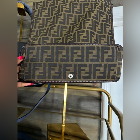 Authentic Vintage FENDI Brown Zucca Jacquard Foldable Tote Bag - Picture 7 of 9